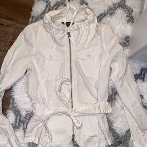 A/X Armani Exchange white light moto jacket ⚪️⚫️